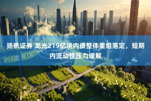 扬帆证券 龙光219亿境内债整体重组落定，短期内流动性压力缓解