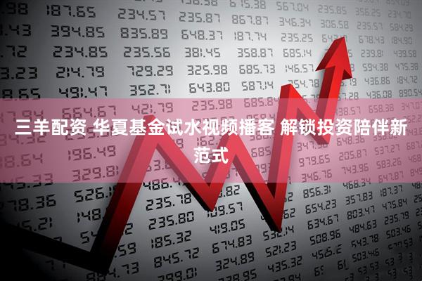 三羊配资 华夏基金试水视频播客 解锁投资陪伴新范式